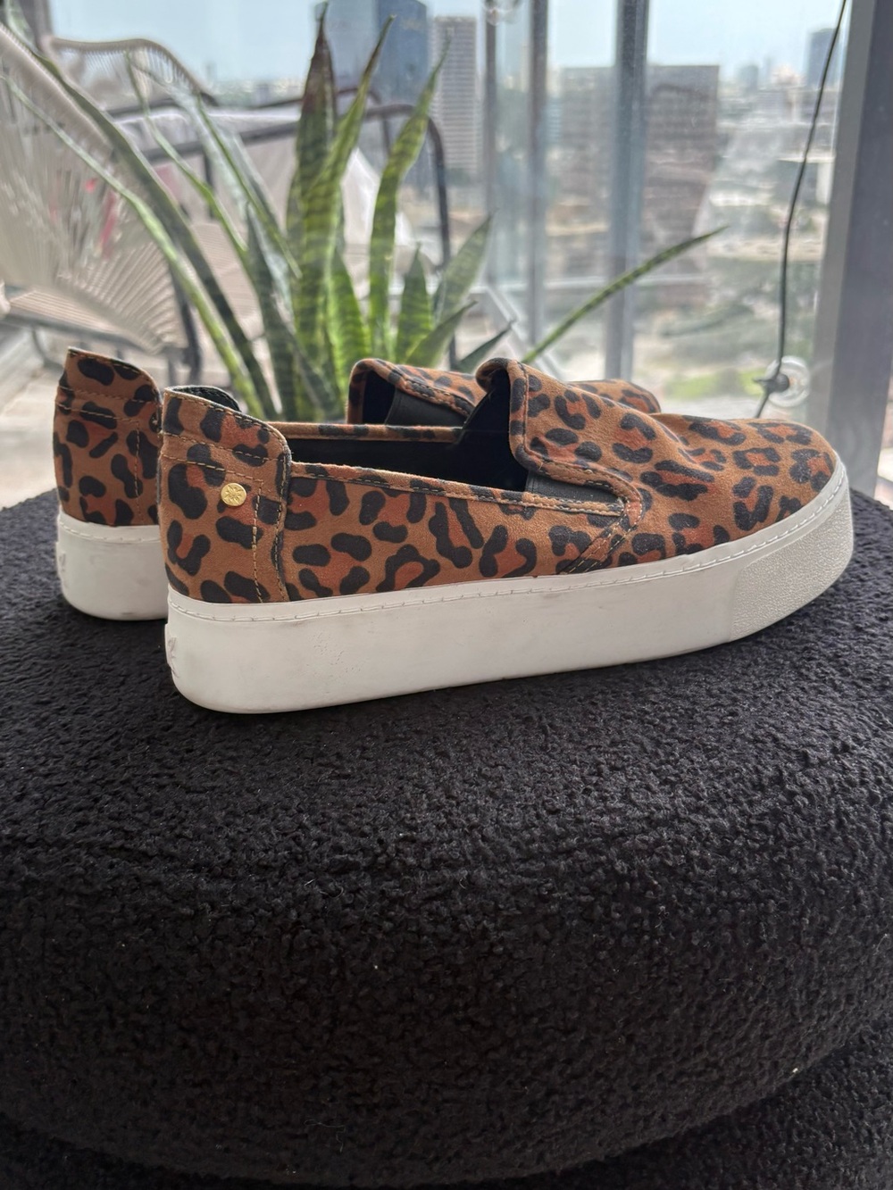 BCBGeneration Leopard Print Slip-On Platform Sneakers - Brown & Black